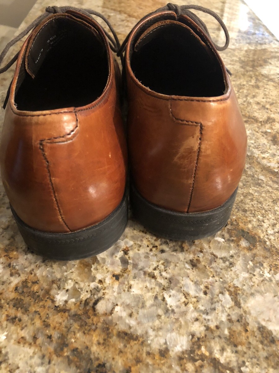 Cole Haan Mens Size 9.5 M Brown Leather Lace Up Oxford Dress  display picture 1