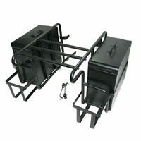 RH LH GepäCkträGer Mit Sattelkasten Stahlbox FüR Royal Enfield 500 350