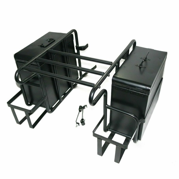 RH LH GepäCkträGer Mit Sattelkasten Stahlbox FüR Royal Enfield 500 350-image