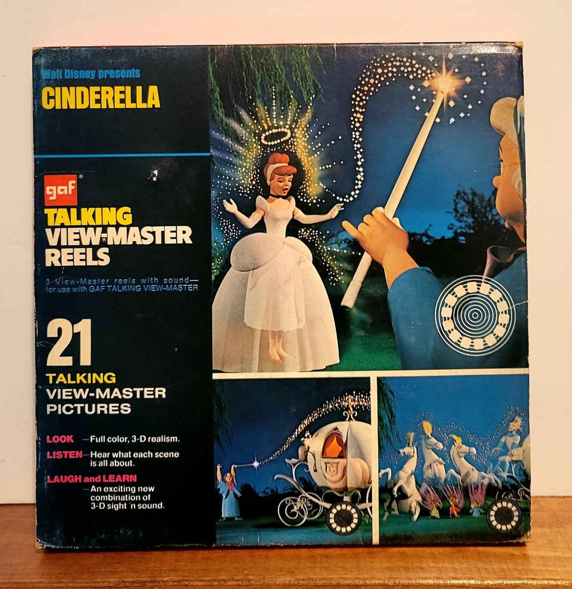 Vintage 1965 GAF Talking View-Master Reels Walt Disney Cinderella
