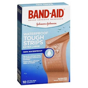 Johnson&Johnson band-aid brand tough-strips Extra large waterproof adhesive bandages - 10 ct (381370055662)