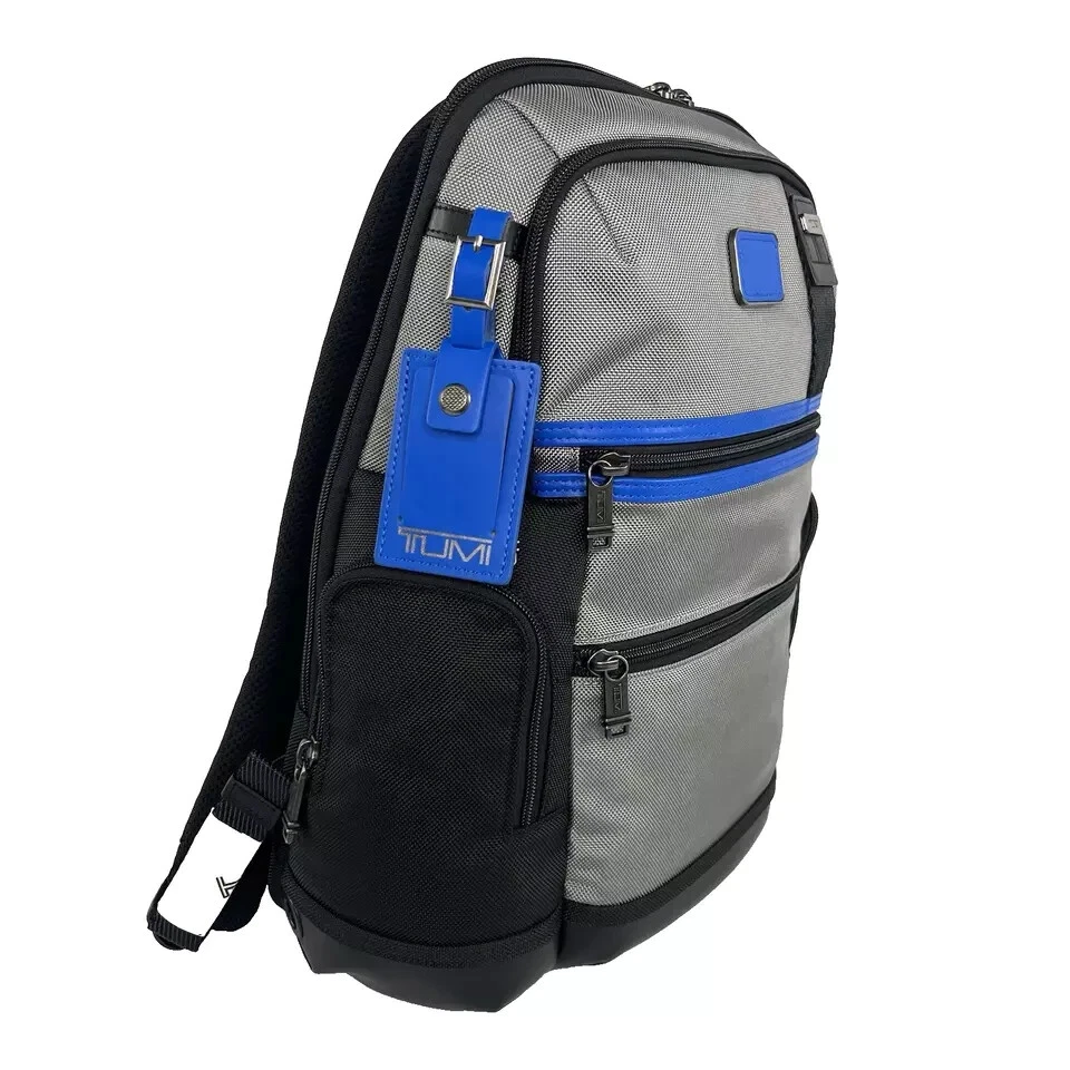 NEW Tumi Fremont PARRISH 16.0” Ballistic Nylon Backpack - GRAY with GLACIER BLUE - Image 2 of 4