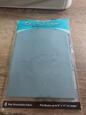 KITTRICH - Stretchable Fabric Book Covers Jumbo Size -9"x 11" or larger Blue