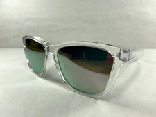 Clear Sunglasses with Silvery Green Mirror Lenses 0628 Classic Way-style Shape