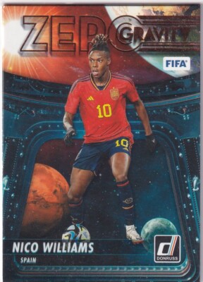 Panini Donruss Soccer Card 2023-24 No. 2 Nico Williams Zero Gravity