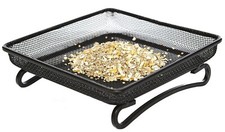 Metal Mesh Ground Feeding Tray Bird Feeder Dish Wild Bird Robin Square Raised 