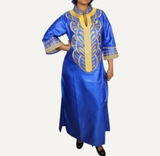 African embroidery soft material long dress without scarf