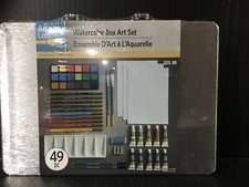 Artist  s Loft Watercolor Box Art Set 49pc Silver Suitcase New Sealed   