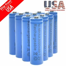 20 AA Rechargeable Batteries NiMH 3000mAh 1.2v Garden Solar Ni-MH Light LED USA
