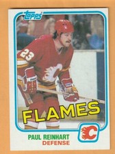 Paul Reinhart Calgary Flames 1981-82 Topps #28 12Q