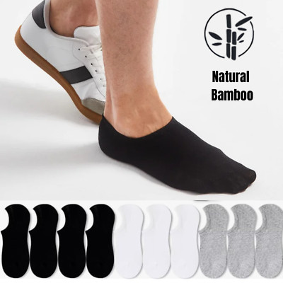 Damen Herren Bambus unsichtbare unsichtbare Söckchen Sneaker Socken, nahtlose weiche Socke