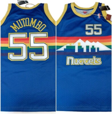 Mitchell & Ness Denver Nuggets Authentic Swingman Jersey Size L Dikembe Mutombo