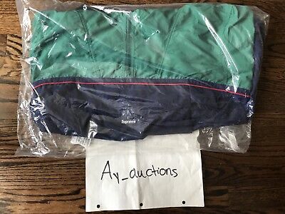 Supreme Split Anorak Green Blue Large Authentic *in Hand* Pocket 