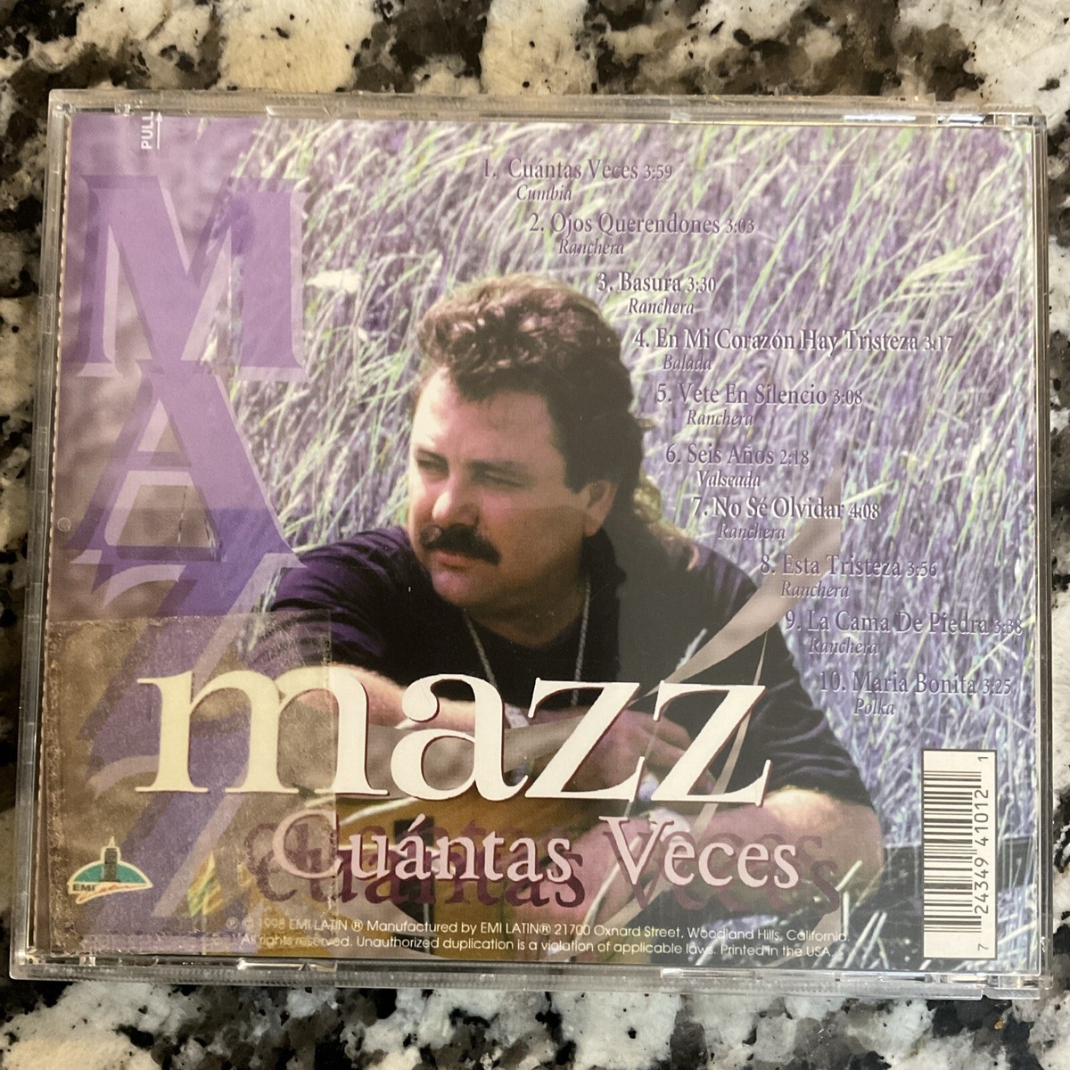 Mazz - Cuantas Veces Very Rare Music CD from This Beloved TexMex