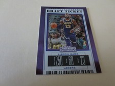 2019-20 Panini Contenders Purple Foil Draft Ticket Lebron James #38 Lakers MVP