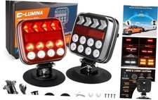 Magnetic Wireless Trailer Lights, Rechargeable LED Trailer Light for Towing