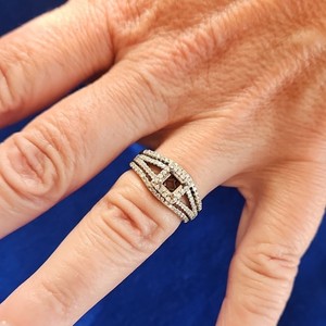 White Gold Engagement/ Wedding Ring Size 7