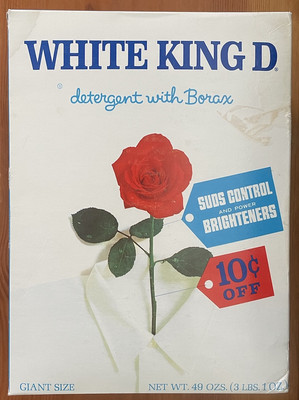 Vintage White King D Laundry Detergent FULL Sealed Prop 1964 3 Lb 1 Oz 49 Oz