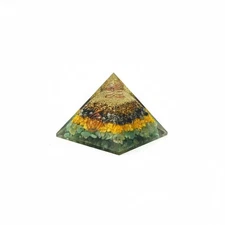 Money Magnet Orgonite Pyramid Pyrite, Citrine, Tiger Eye Wealth & Reiki Crystal
