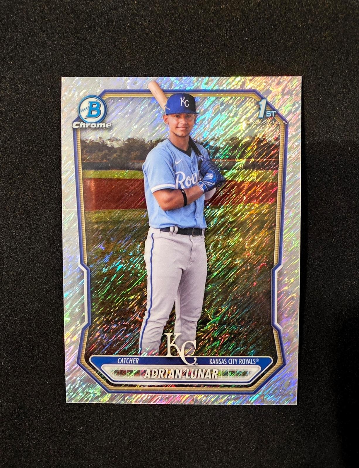 2026 Bowman Chrome #BCP-206 Adrian Lunar 1st Prospects Shimmer Refractor Royals