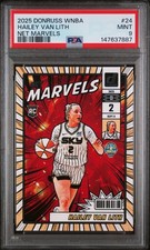 HAILEY VAIN LITH ROOKIE CARD NET MARVELS SKY 2025 PANINI DONRUSS WNBA PSA 9 MINT