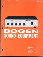 Bogen Amplifier Equalizer FM-AM Receiver Microphone Speaker catalog 1982