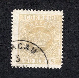 Macau 1884 stamp Mi#3A used CV=39$