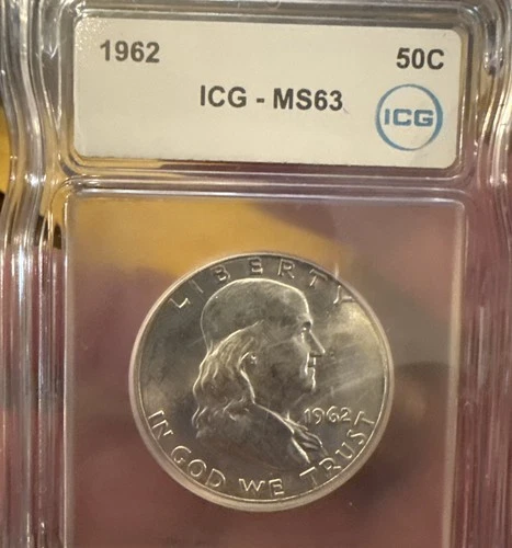 1962 Franklin Half Dollar ICG MS63