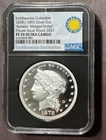 1878/1891 2 oz Barbers Morgan Dollar NGC PF70 Silver Smithsonian Medal 2021