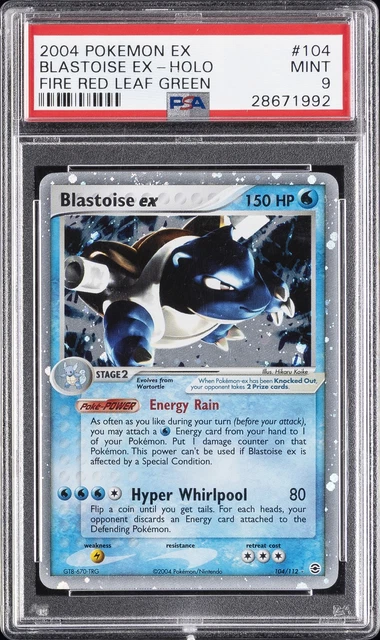 2004 POKEMON EX FIRE RED & LEAF GREEN #104 BLASTOISE EX-HOLO PSA 9