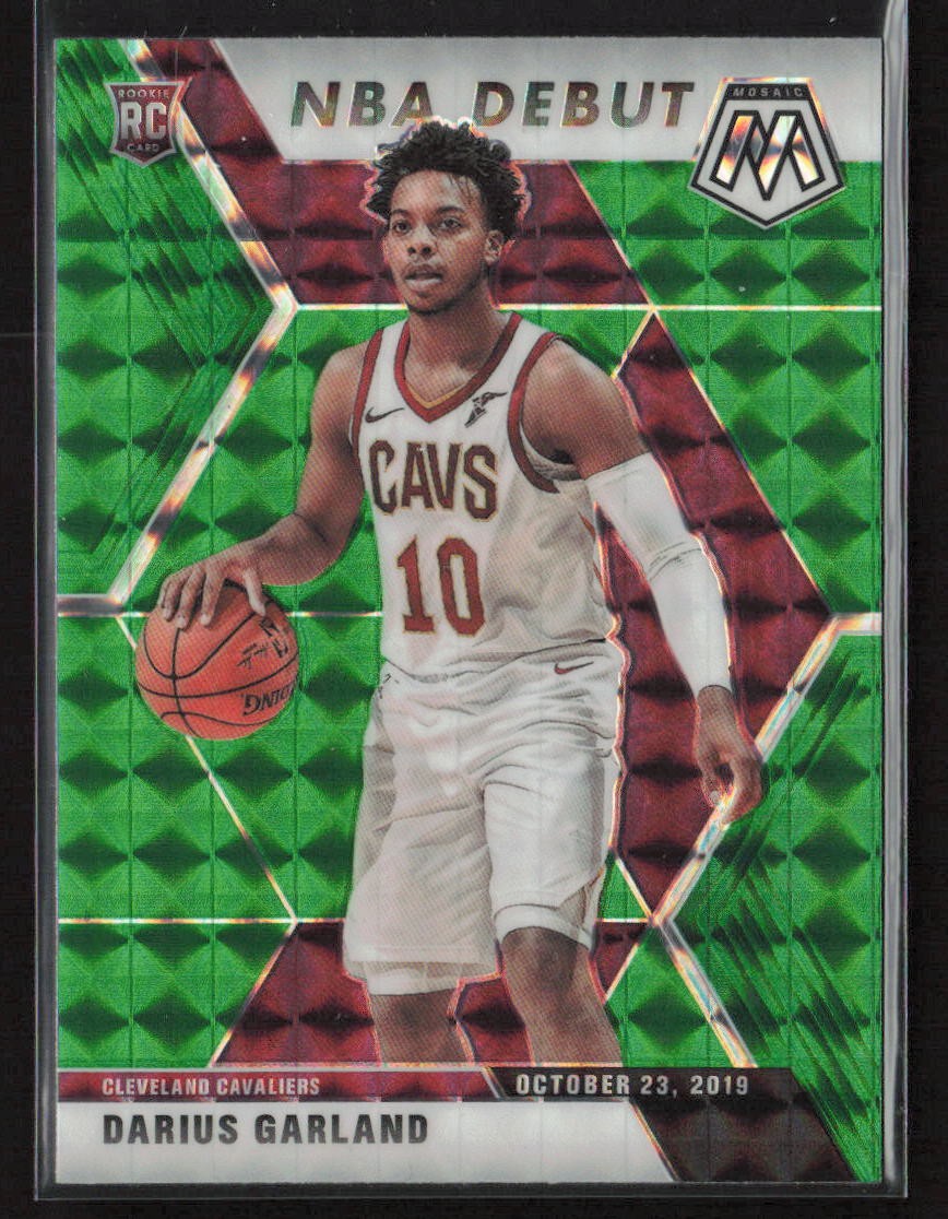 Darius Garland 2019-20 Panini Mosaic #262 Green Prizm Cleveland Cavaliers