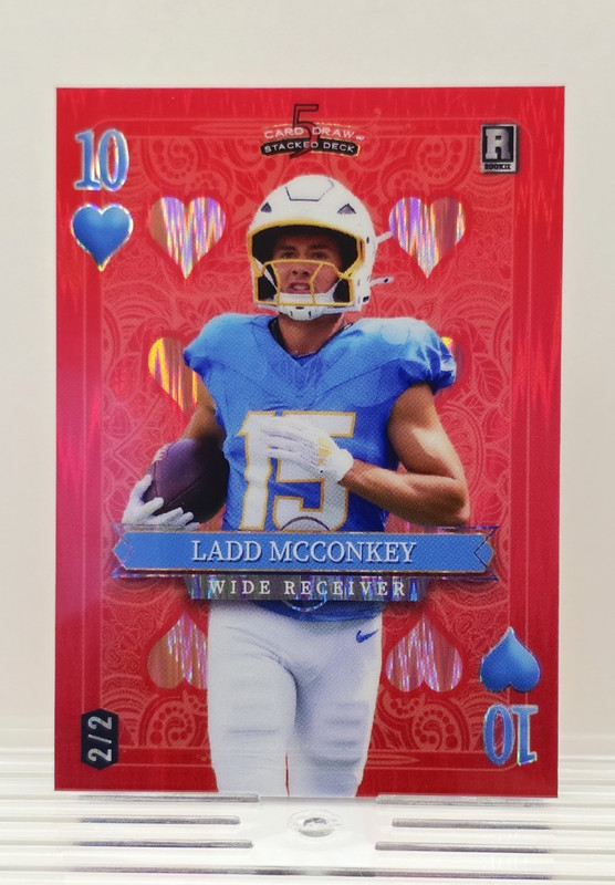 Wild Card 2024 5 Card Draw Stacked Deck Ladd McConkey SDPH-LMN /2