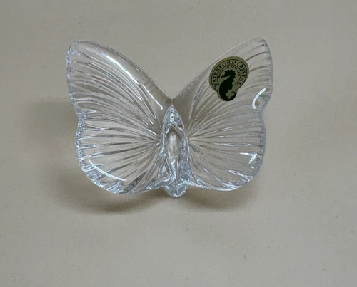 Vintage Waterford Crystal Butterfly Paperweight Figurine Ireland DS20