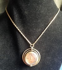 Vintage Clifford Swiss Made Goldtone Watch Pendant Necklace