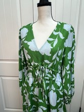 Classic Rose Long Sleeve Maxi Dress Green/Blue M - kate spade new york x Target