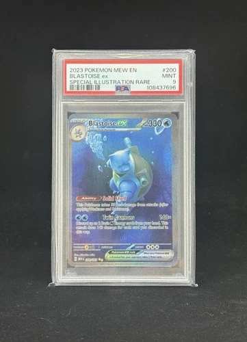 2023 POKEMON MEW EN-151 SPECIAL ILLUSTRATION RARE #200 BLASTOISE EX PSA 9