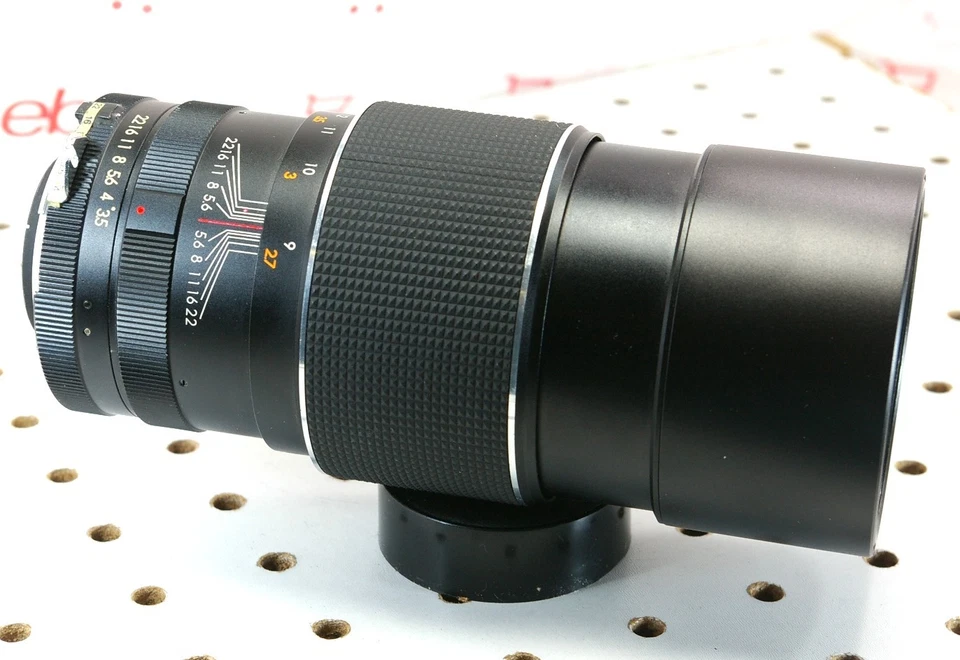 Lente teleobjetivo automático Nikon F Mount Soligor 200 mm f/3,5 no ai MF con tapas Foto 3 de 4