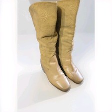 Markon Suela Womens Tan Suede Leather Tall Bo...