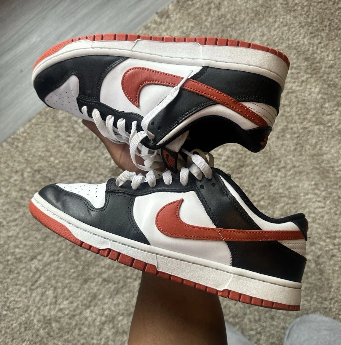 Nike Dunk Low Black White Red for Sale | Authenticity Guaranteed