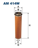 SekundäRluftfilter Filtron AM 414W Filtereinsatz FüR MB 856 Unimog CM Trac Deutz