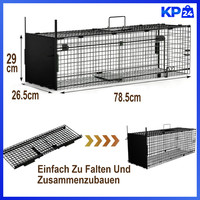 Rattenfalle Lebendfalle 78X26X29Cm FüR Marder Katze Fuchs Tierfalle Groß