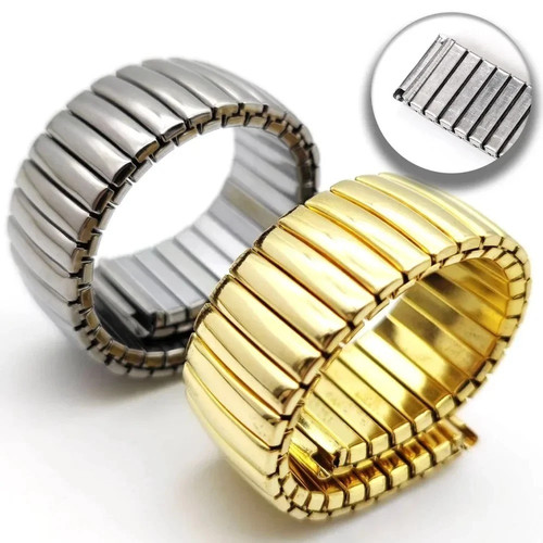 Stainless Steel Elasticated Watch Band Strap Metal Bracelet 12 14 16 18 ...