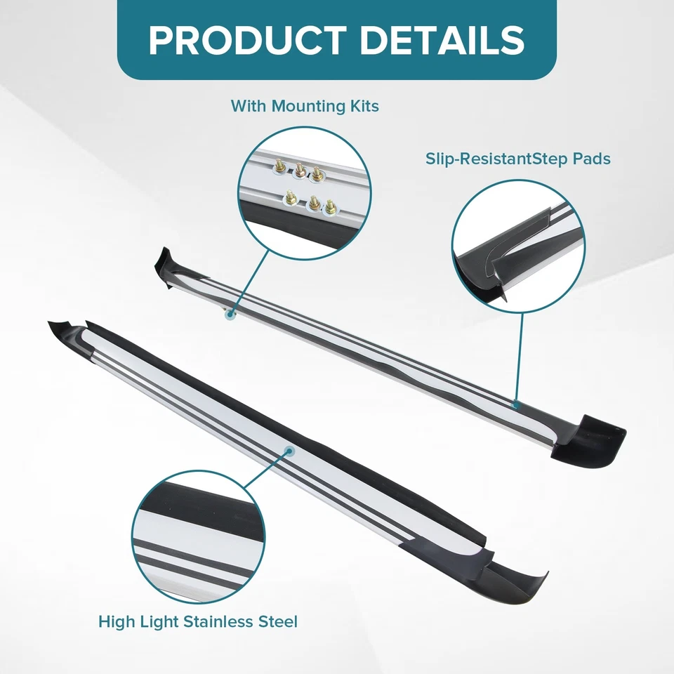 5'' Running Boards Side Steps Nerf Bar For 2016-2018 Toyota RAV4 - Image 4 of 4