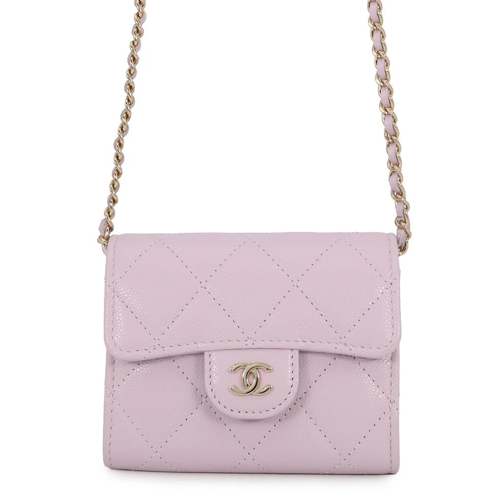 Chanel — CHANEL Matelasse Chain wallet Calfskin Light Pink AP0238