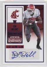 2016 Contenders Draft Picks College Ticket Blue Foil Dom Williams #314 Auto 0v1