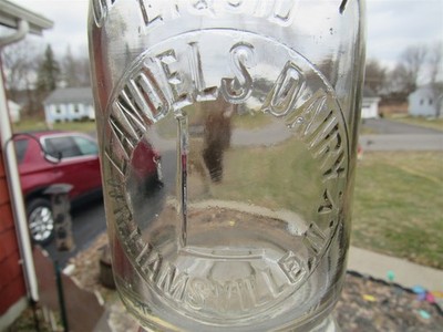 TREQ Milk Bottle Landels Dairy Farm Williamsville NY ERIE COUNTY 1928 Var #1