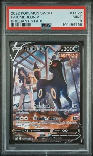 POKEMON FA/UMBREON V 2022 SWORD & SHIELD BRILLIANT STARS #TG22 PSA 9