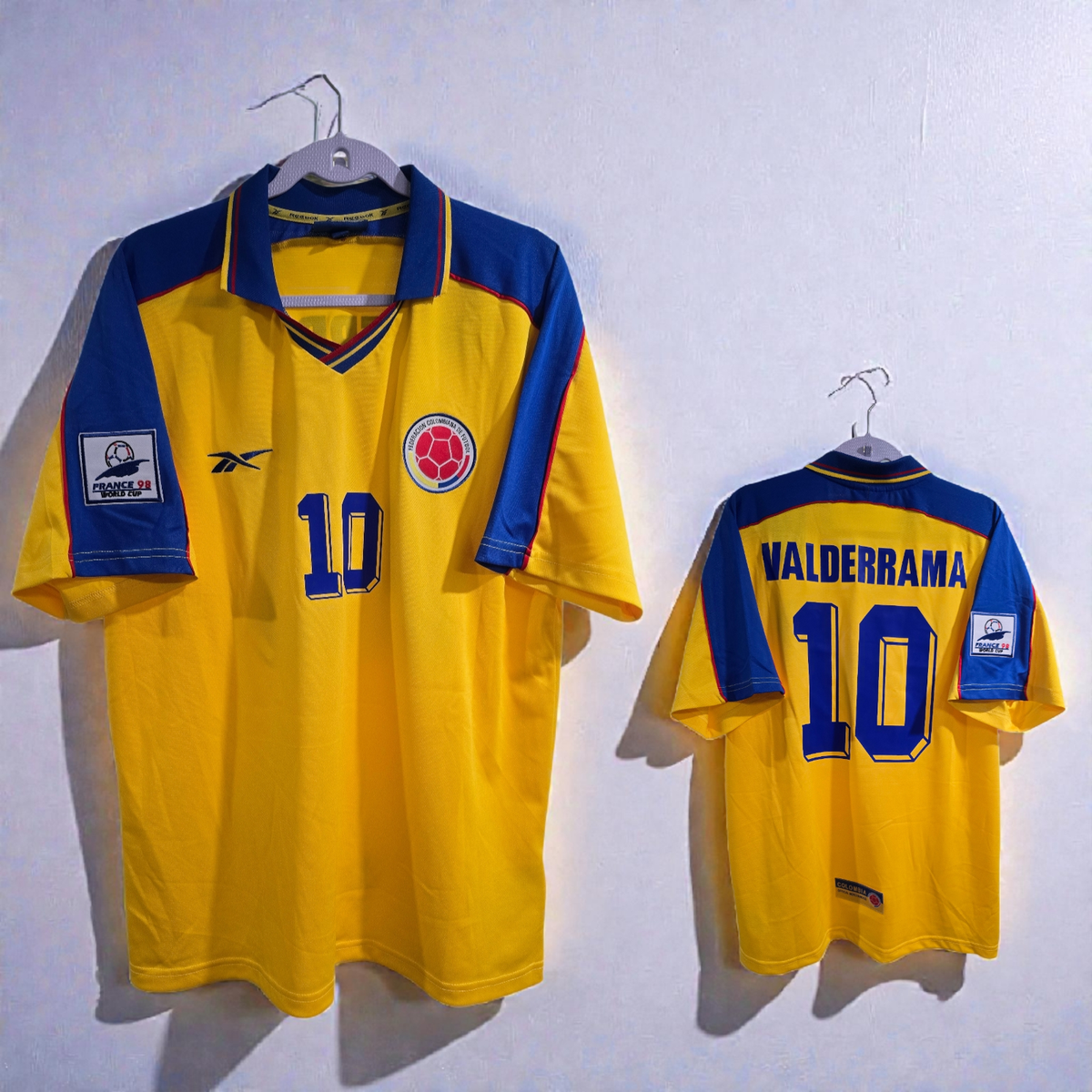 COLOMBIA 1998 HOME - JERSEY RETRO - WORLD CUP FRANCE 1998 - 2XL