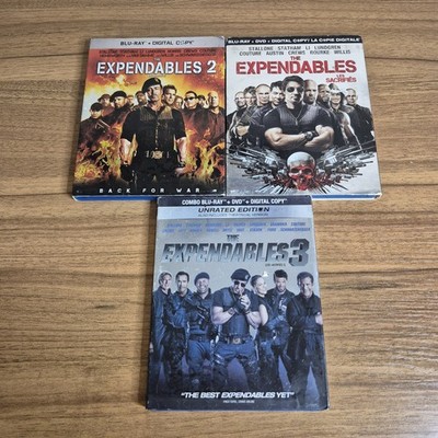 The Expendables 1, 2 & 3: 3-Film Collection (Blu-ray) W/Slipcovers - Stallone