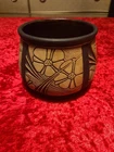 Antique Weller Burntwood 5" Floral Decorated Bowl